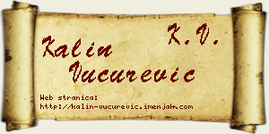 Kalin Vučurević vizit kartica